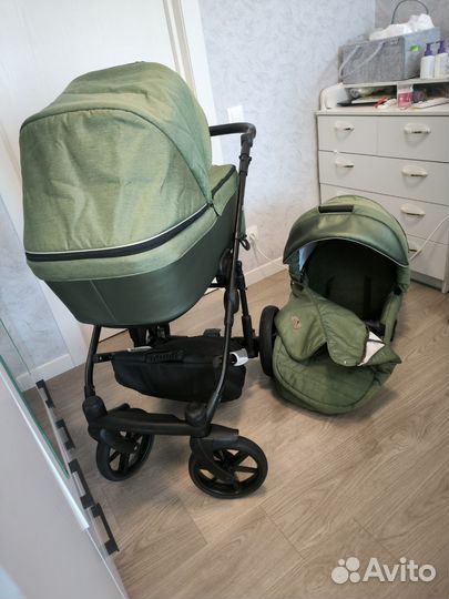 Коляска 2 в 1 Adamex Amelia +адаптеры для люльки