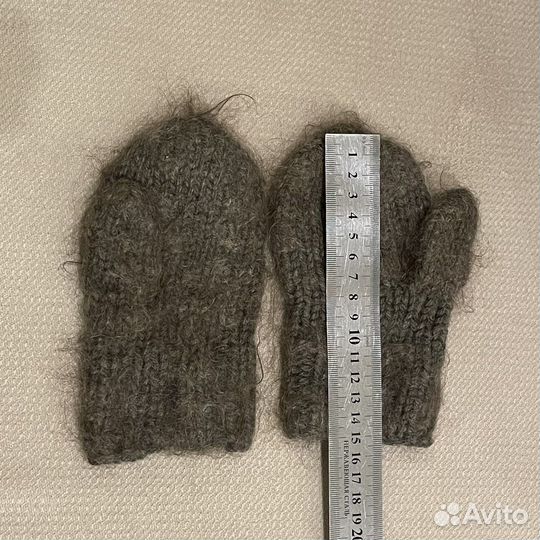 Варежки детские из козьей шерсти
