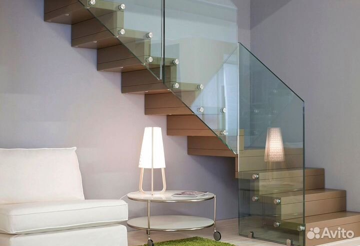 Стеклянные ограждения лестницы от производителя