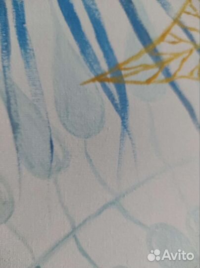 Интерьерная картина на холсте новая с золотом