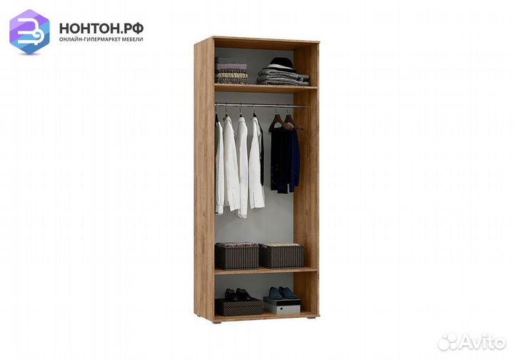 Шкаф Соренто 2-х створчатый дуб крафт / бетон темн