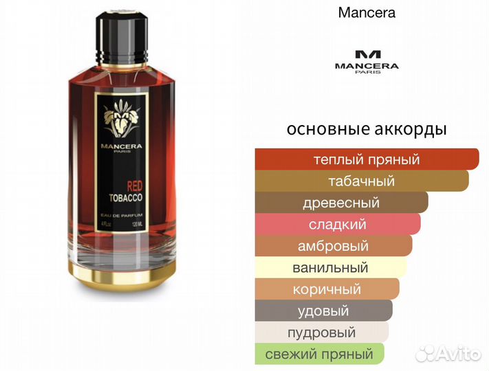 Mancera Red Tobacco 120 ml Оригинал