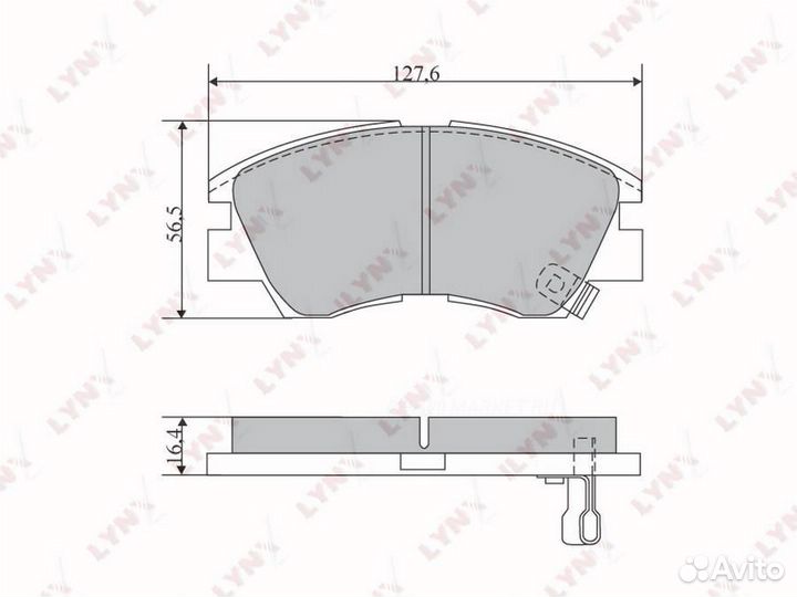 Lynxauto BD-5519 Колодки тормозные дисковые перед прав/лев