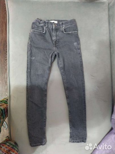 Джинсы для девочки серые