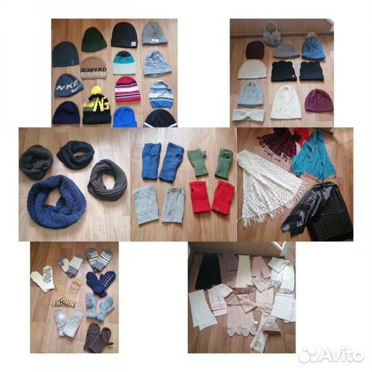 Шапка шарф варежки снуд