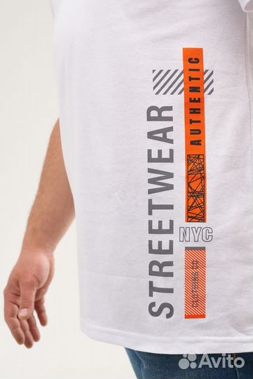 Футболка мужская Норд - белый. Оптом