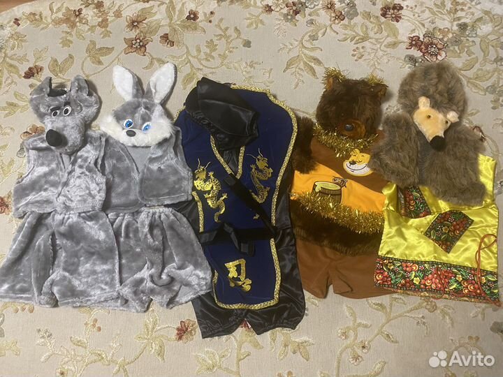 Костюмы Зайчик, Волк, Ёжик, Медведь, Ниндзя