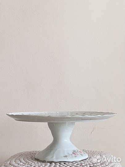 Тортница на ножке чешский фарфор Thun