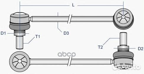 Тяга стабилизатора пер.подв.R BM-LS-3676 Moog