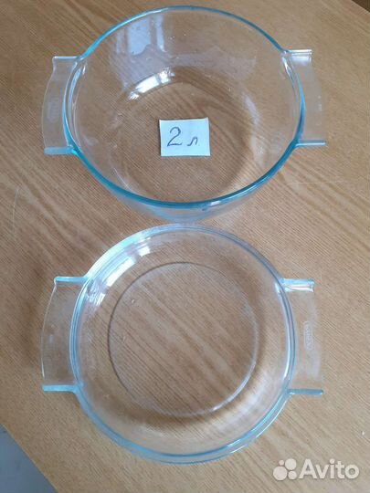 Кастрюли стеклянные 2л.,3л.,4л.жаропрочн.стекло