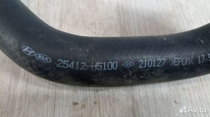 Патрубок радиатора охлаждения двс Hyundai solaris