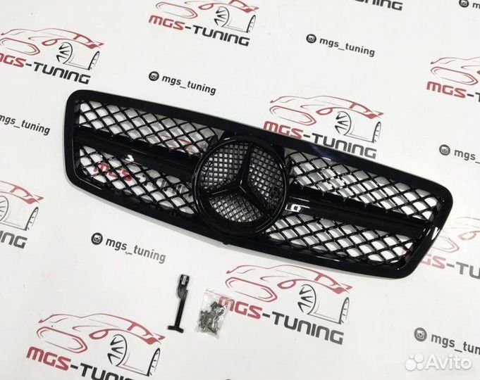 Решетка Mercedes С63 W203 полностью черная