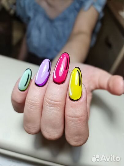 Маникюр, гель-лак, наращивание, коррекция, модель