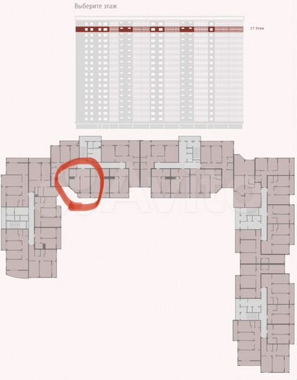 1-к. квартира, 48,4 м², 17/18 эт.