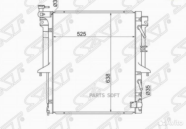 Радиатор Mitsubishi L200 07-16 / Pajero Sport 08-1