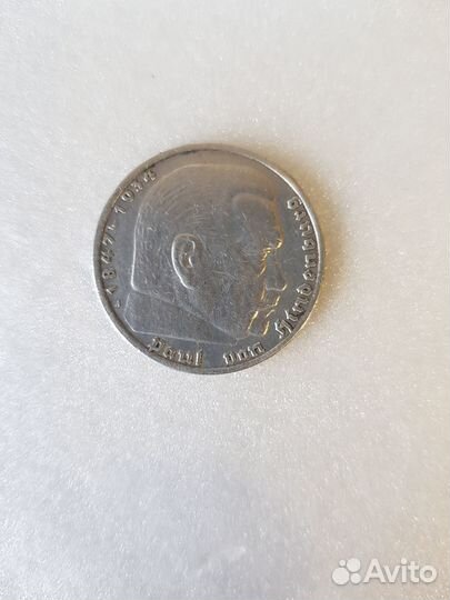 Монета 5 марок германия