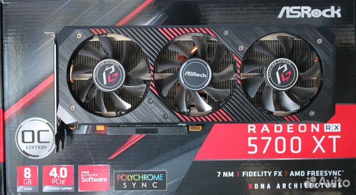 Видеокарта ASRock RX 5700 XT Phantom Gaming Elite