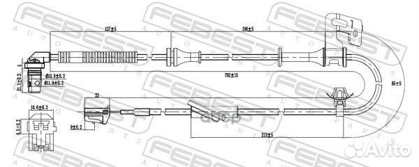 Датчик abs зад лев KIA RIO 00 2000-2005