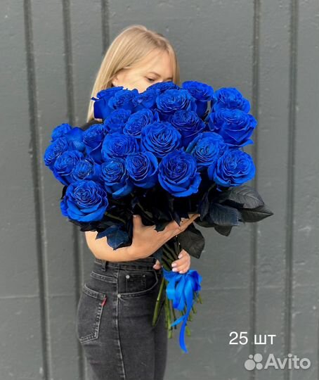 Цветы розы синие и букеты с доставкой 24