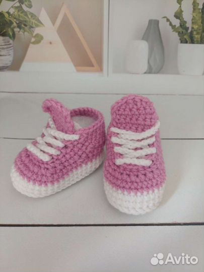 Вязаные пинетки