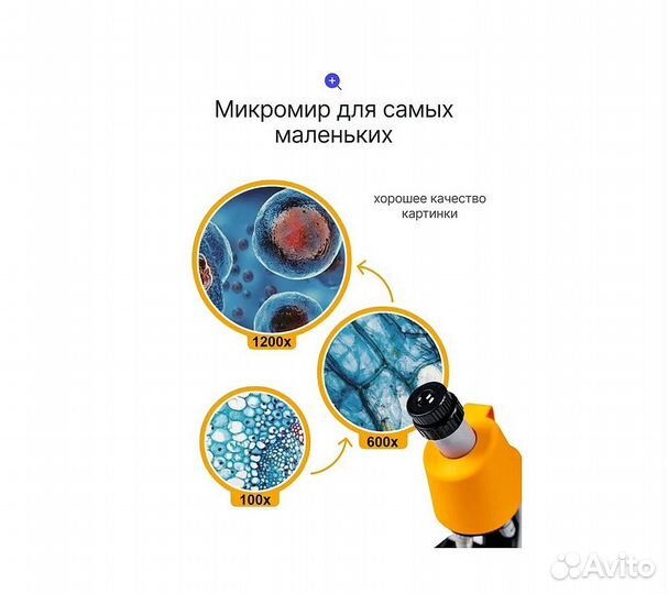 Микроскоп детский Prolike в комплекте с кейсом, же