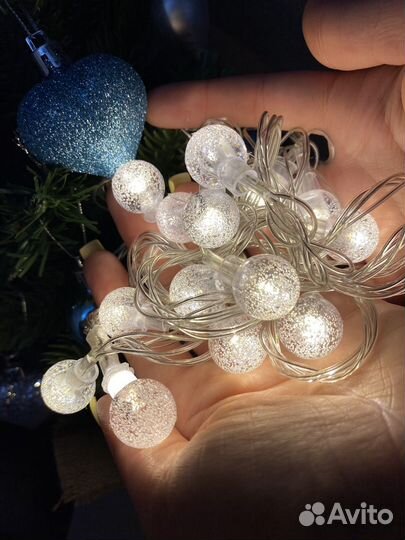 Гирлянда прозрачные шарики
