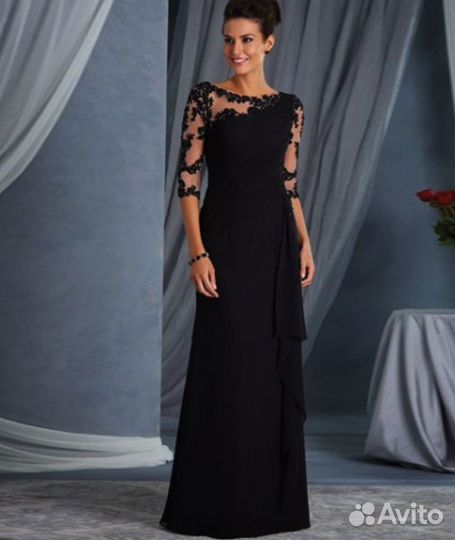 Вечернее платье 42 44 с кружевами