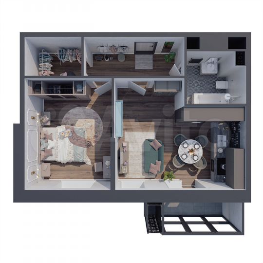 2-к. квартира, 58,1 м², 21/25 эт.