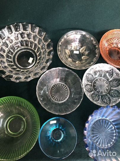 Салатник цветное стекло СССР