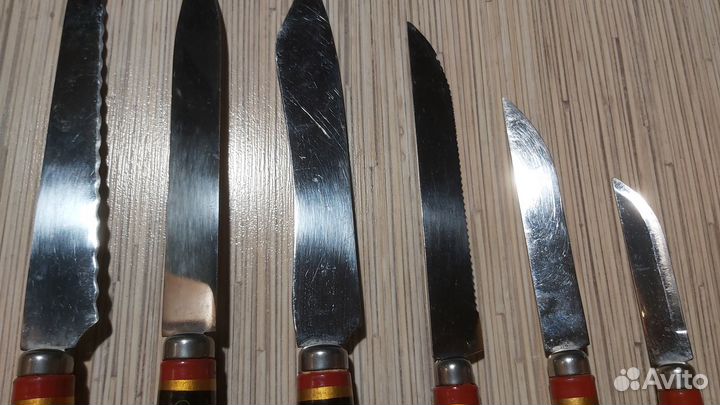 Набор кухонных ножей Хохлома (6шт. СССР )