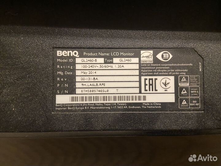 Монитор benq 24 дюйма 60гц