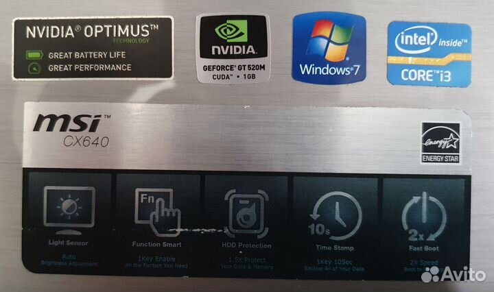 Ноутбук msi cx 640
