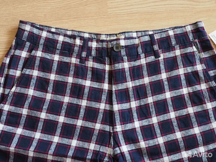 Шорты в клетку лен/ хлопок р. 32