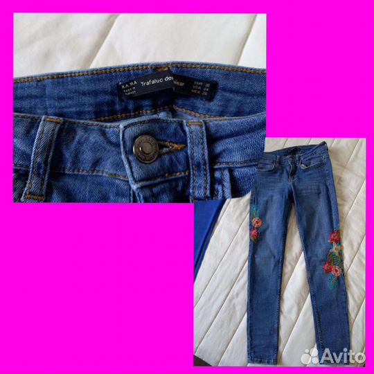 Пакет для девоч152 см:2 джинсы Zara, Name It+капри