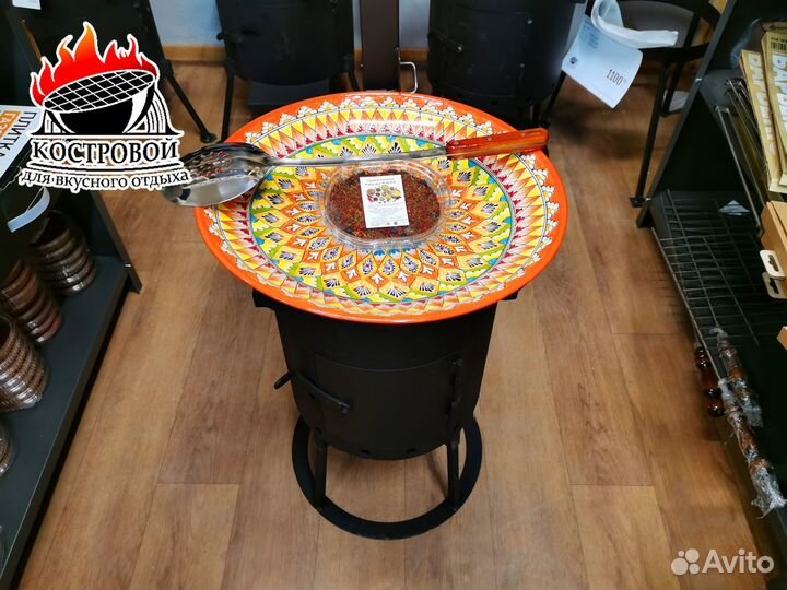 Комплект: Казан с печью, шумовка и специи