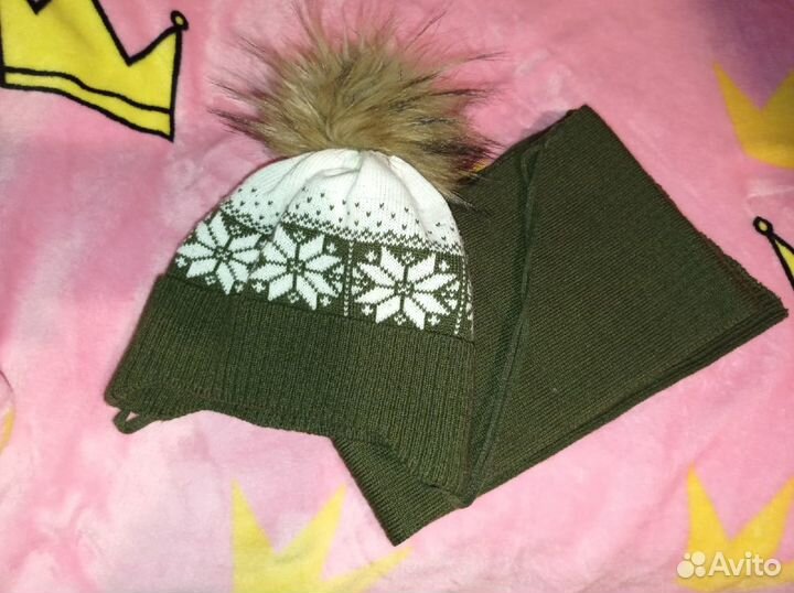 Комплект шапка и шарф для мальчика