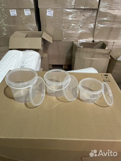 Ведро пластиковое с крышкой 1 л