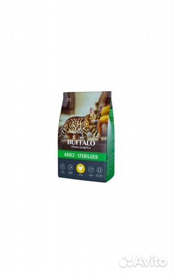 Mr.Buffalo Сухой корм castrated с курицей для стер