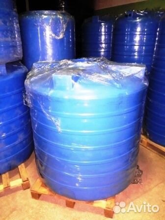 Бак для воды 1 куб, 1000 литров синий