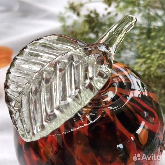 Яблоко Цветное стекло Сульфидное Винтаж