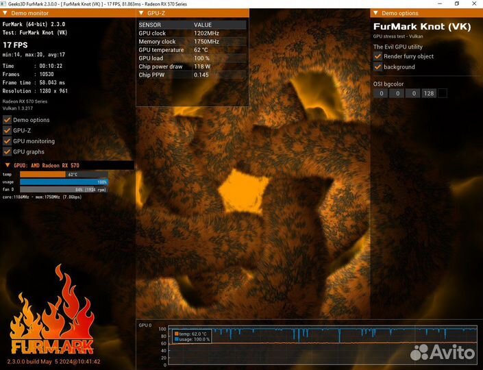 Видеокарта gigabyte RX570 Gaming MI 4gb
