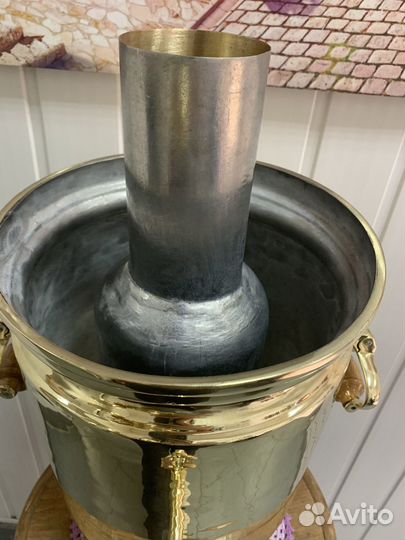 Самовар угольный на дровах 7-8 л Шемарин