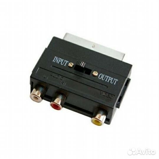Переходник scart - 3 RCA с переключателем