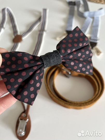 Галстук бабочка river island подтяжки H&M