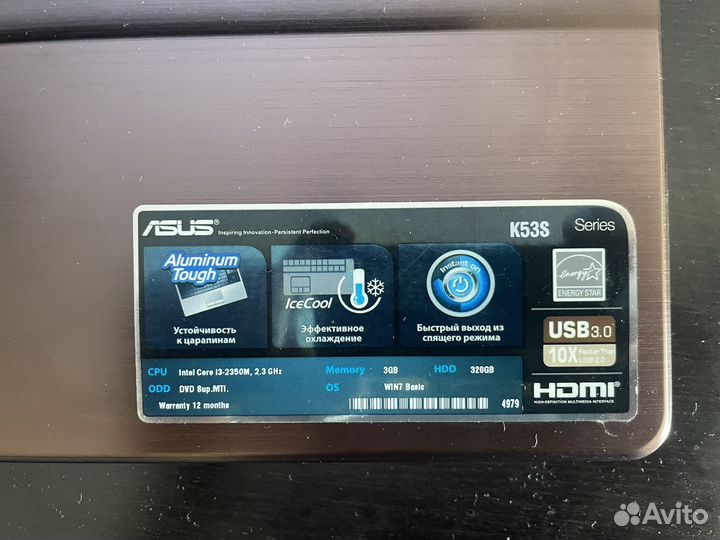 Ноутбук asus K53S