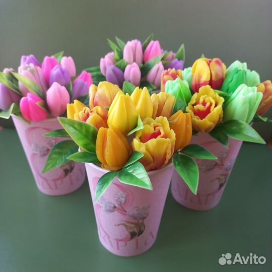 Букет из мыльных цветов