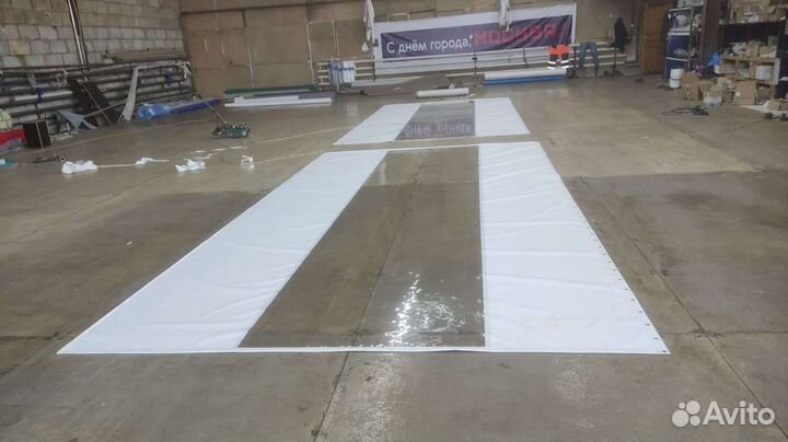 Шторы из тента с люверсами