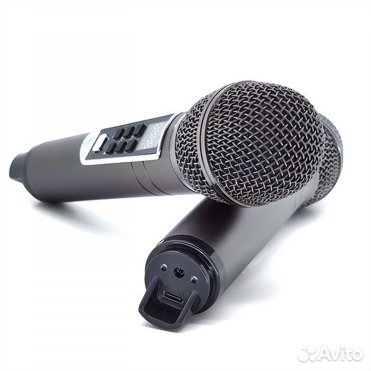 Караоке система sdrd SD-128 серая, 2 микрофона