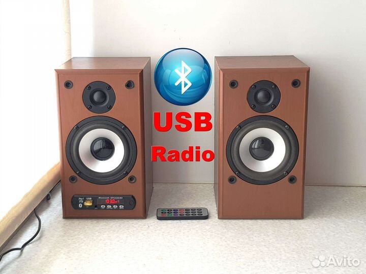 Колонки с Bluetooth, USB, Радио
