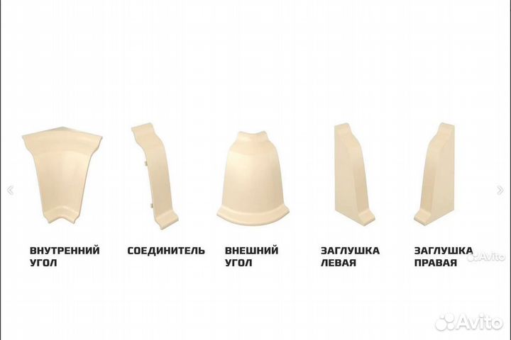 Плинтус кухонный в ассортименте. Уголки, заглушки